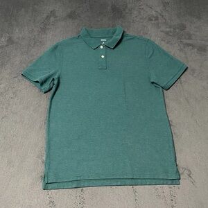 Sonoma Polo Shirt Mens M Green Short Sleeve 2 Button Stretch Classic Preppy